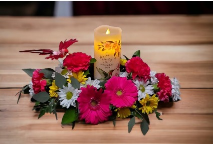 Life Beautifully Lived Flameless Candle Centerpiece
