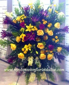 Life is Beautiful Standing Spray Fresh floral