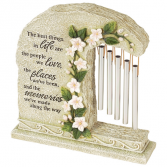 Life, Love ,Places & Memories Garden stone with Chimes