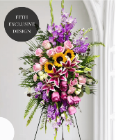 Life Well Lived Standing Funeral Spray