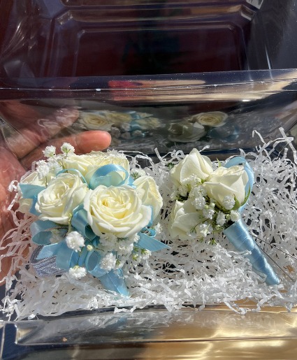 Light blue and white prom bundle