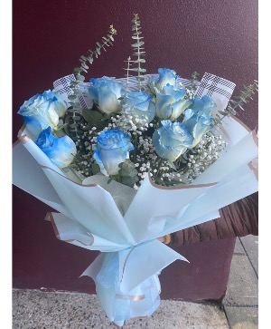 Light Blue Rose Bouquet  