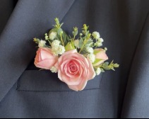 Light Pink Pocket Boutonniere 