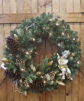 Light Up Angel Artificial Christmas Wreath