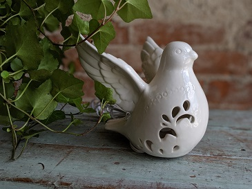 Light Up Ceramic Dove Gift Item in New Castle, IN | WEILAND'S FLOWERS