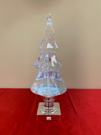 Light Up Christmas Tree w/ snow flurries Christmas