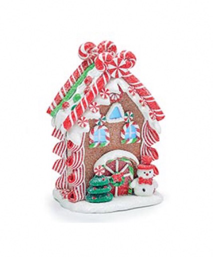 Light Up Gingerbread House  Shelf Sitter