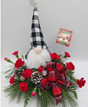 Light-Up Mainley Gnome  Floral Arrangement
