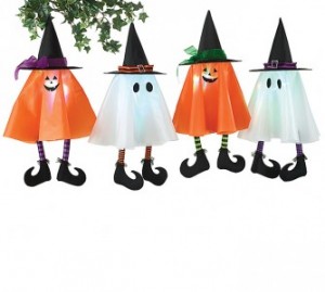 Hanging Light-Up Ghosts; each or set of 2 Seasonal Gift
