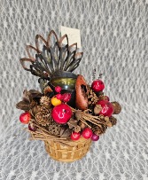 Light up Turkey Large Basket 