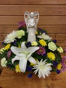 Lighted Angel Arrangement