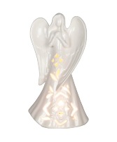 Lighted Ceramic Angel Figurine 11157 Sympathy Keepsake