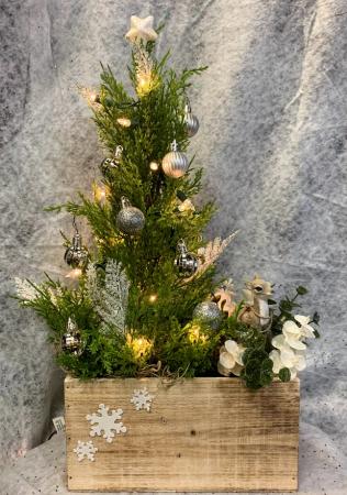 Lighted Faux Christmas Tree in Fairview, OR | QUAD'S GARDEN - Home to Trinette's Floral Lighted Faux Christmas Tree in Fairview, OR | QUAD'S GARDEN - Home to Trinette's Floral