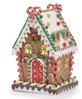 Lighted gingerbread house 