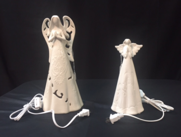 Lighted Porcelain Angels