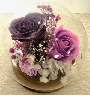 Lighted Purple Rose Globe NFS-LPR 