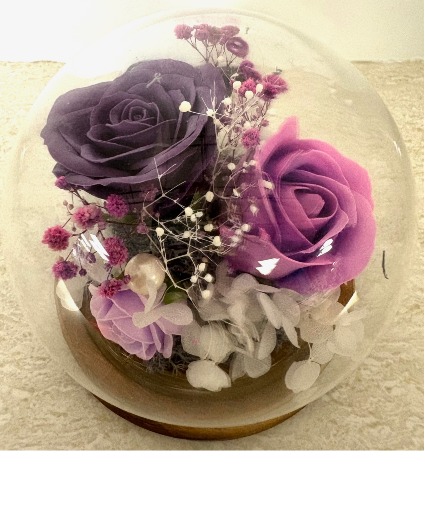 Lighted Purple Rose Globe NFS-LPR