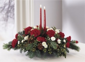 LIGHTS OF THE SEASON Christmas Candle Centerpiece