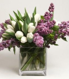 Lilac and Tulips  