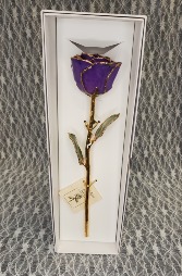 Lilac Gold Dipped Rose 