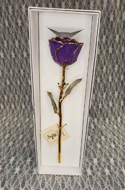 Lilac Gold Dipped Rose