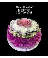 Lilac & Lace Fresh Flower Cake  Fresh cut flowers 