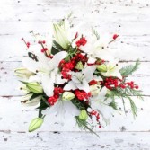 Lily Berry Beauty European Hand Tied Cut Bouquet (no vase)