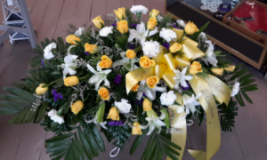 Lilly of the Sun Valley yellow roses, lillys and filler flowers in North Salem, IN | GARDEN GATE GIFT & FLOWER SHOP Lilly of the Sun Valley yellow roses, lillys and filler flowers in North Salem, IN | GARDEN GATE GIFT & FLOWER SHOP