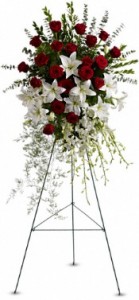 Lily and Rose Spray Sympathy Spray