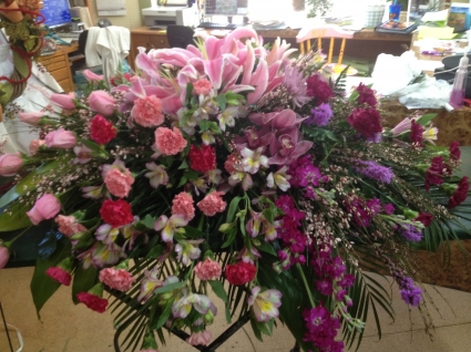 Lily Casket Spray Casket Cover