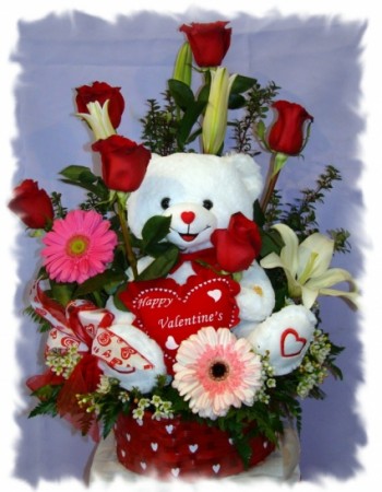 rose bear valentines day