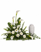 Tranquil Lily Urn Cremation Arrangement
