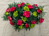 LIME GREEN AND HOT PINK SILK