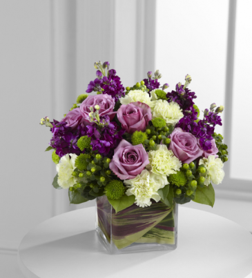 lime purple cube arrangement