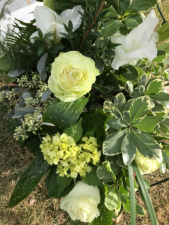 Lime Splendor Sympathy flowers