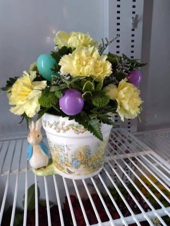 Limited Easter Arrangement..Colors May Vary..Desig Easter Container