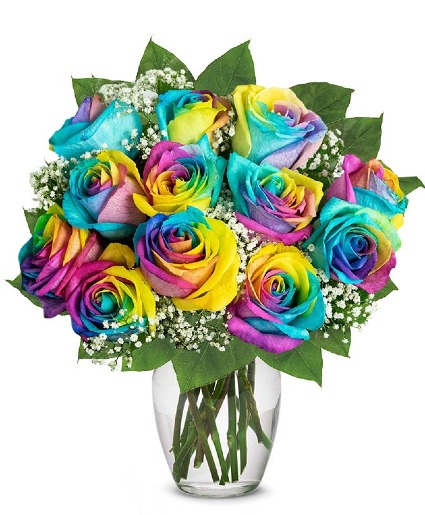 *LIMITED TIME ONLY* Dozen Rainbow Roses  
