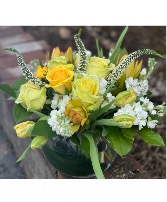 Limoncello Clear Low Vase