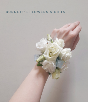 Lisianthus Wrist Corsage with Bling Wrist Corsage 