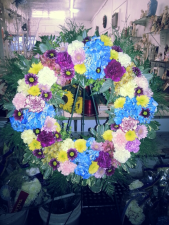 Little blue for you  Standing Wreath