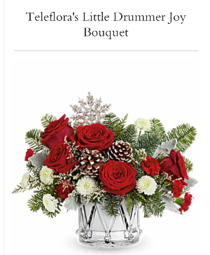 Little drummer bouquet Crystal Christmas arrangement
