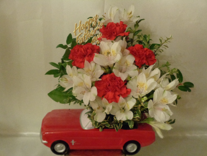 Little Red Sports Car Arrangement (local delivery only)