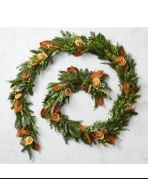 Live Fragrant Orange Spice Evergreen Garland Garland