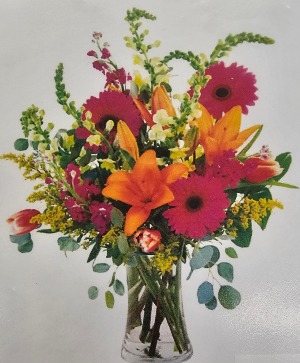 Lively Lilies and Gerberas 
