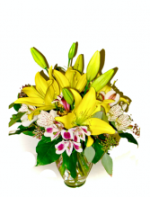 Lively Lilies Vase Arrangement