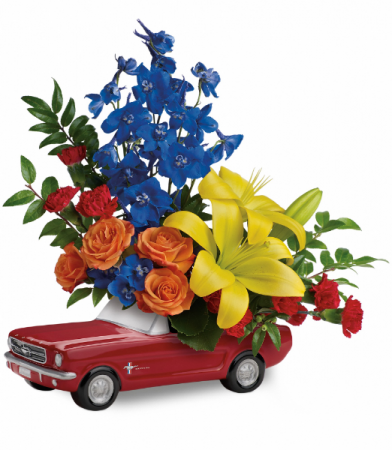 Living The Dream '65 Ford Mustang All-Around Floral Arrangement