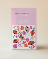 Local Artisan Chocolate Bar w/ straw + raspberries + fleur de Sel