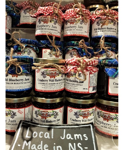 LOCAL JAM & JELLY Thompson's best, made in Nova Scotia $10.00 each