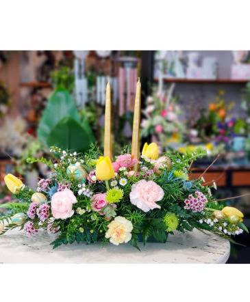Long Easter Centerpiece  in Warsaw, IN | ANDERSON FLORIST & GREENHOUSE