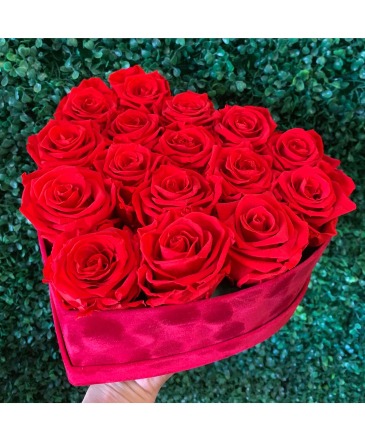 Long Lasting Red Rose Heart Box in Whittier, CA | AZ Whittier Florist Long Lasting Red Rose Heart Box in Whittier, CA | AZ Whittier Florist